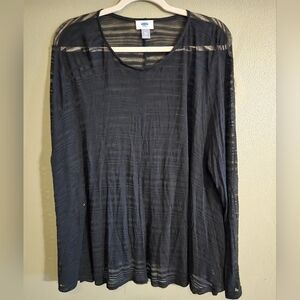 Old Navy Black Sheer size XXL shirt